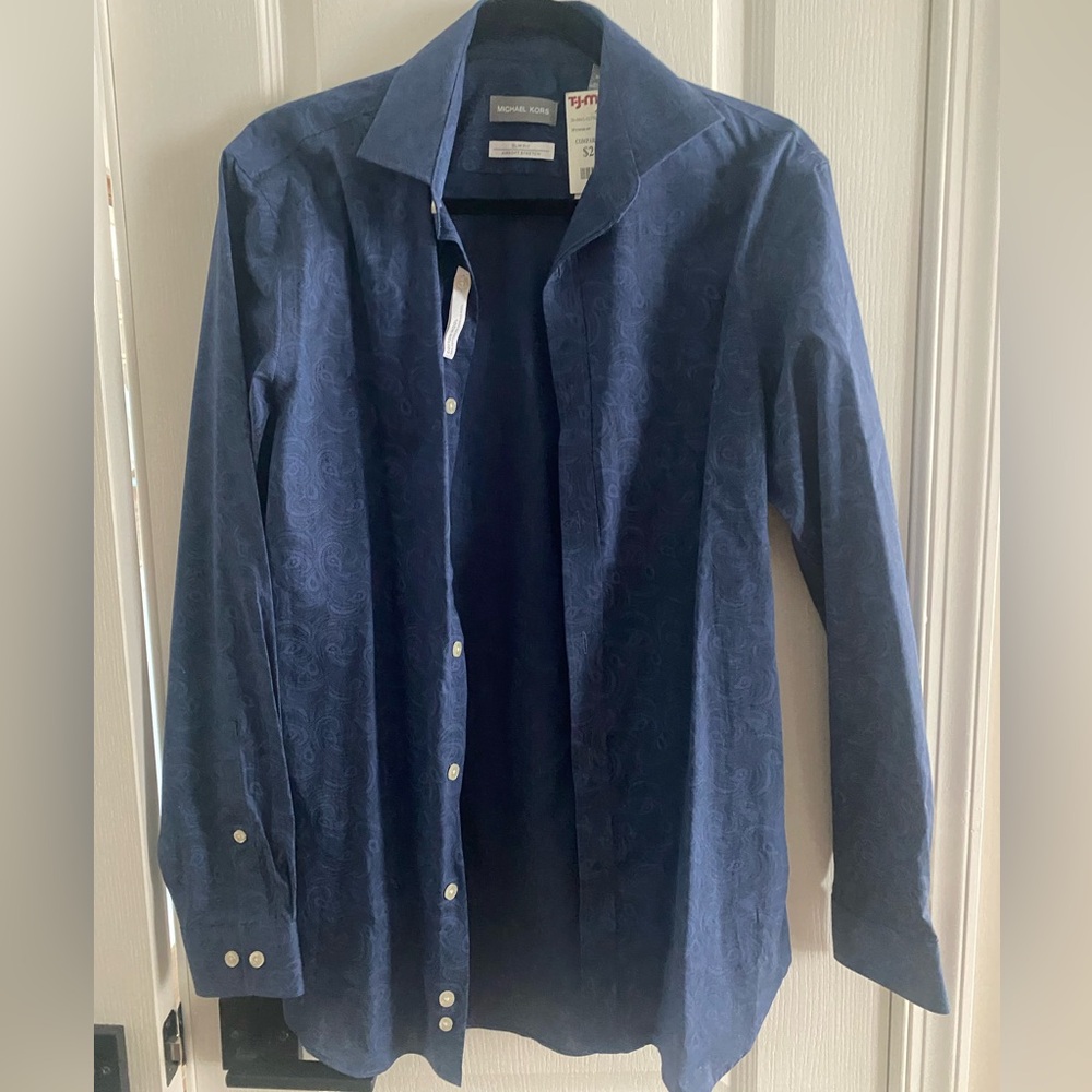 NWT Michael Kors men’s button down shirt